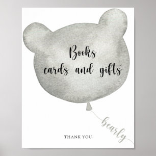 Bear Balloon books cards and gifts poster