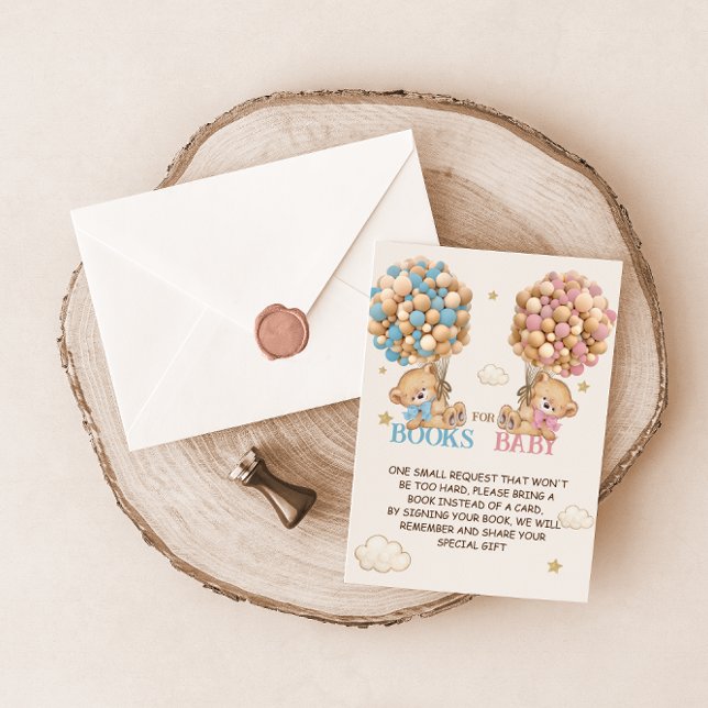 Bear Balloons Bearly Wait Book Request Enclosure Card (Creator Uploaded)