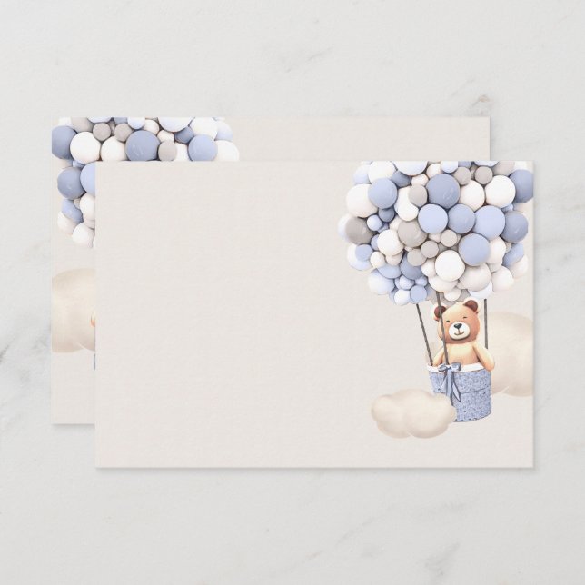 Bear Balloons Blank Enclosure Card (Front/Back)