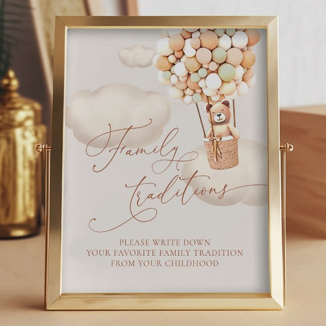 Bear Balloons Favorite Family Traditions Sign (Creator Uploaded)