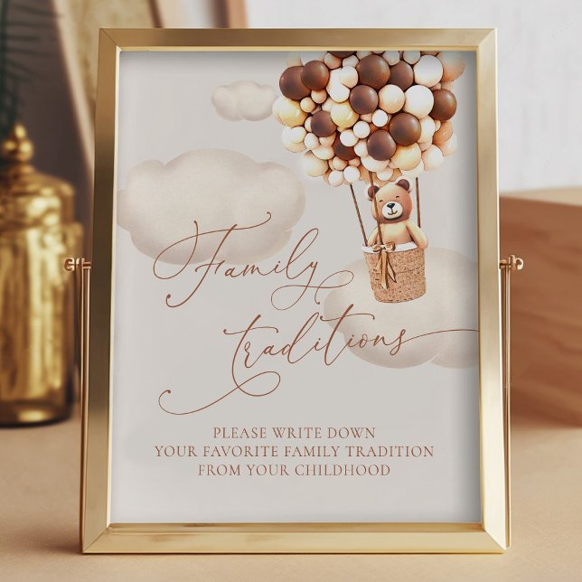 Bear Balloons Favourite Family Traditions Sign (Creator Uploaded)