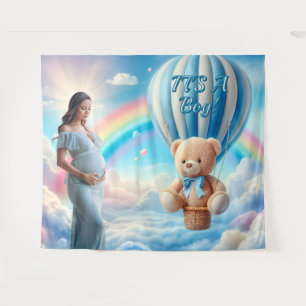 Bear Balloons Gender Reveal Its a Boy Party  Tapestry