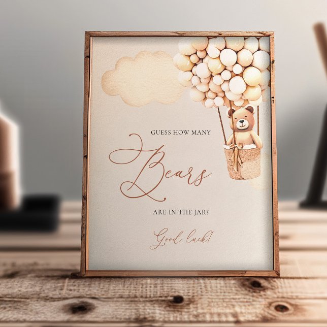 Bear Balloons Guess How Many Bears - Sign (Creator Uploaded)