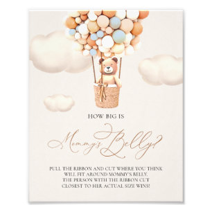 Bear Balloons - How big is Mummy's Belly - Sign
