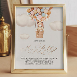 Bear Balloons - How big is Mummy's Belly - Sign