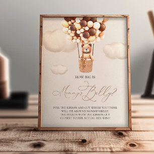 Bear Balloons - How big is Mummy's Belly - Sign