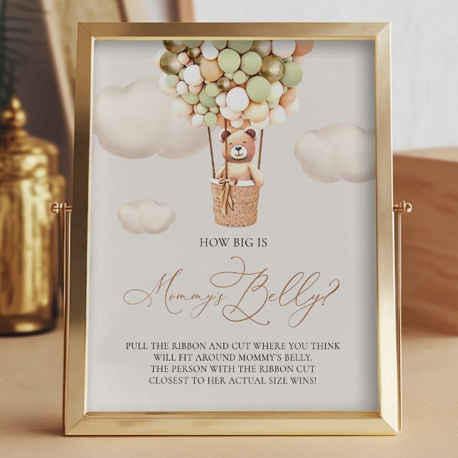 Bear Balloons - How big is Mummy's Belly - Sign (Creator Uploaded)