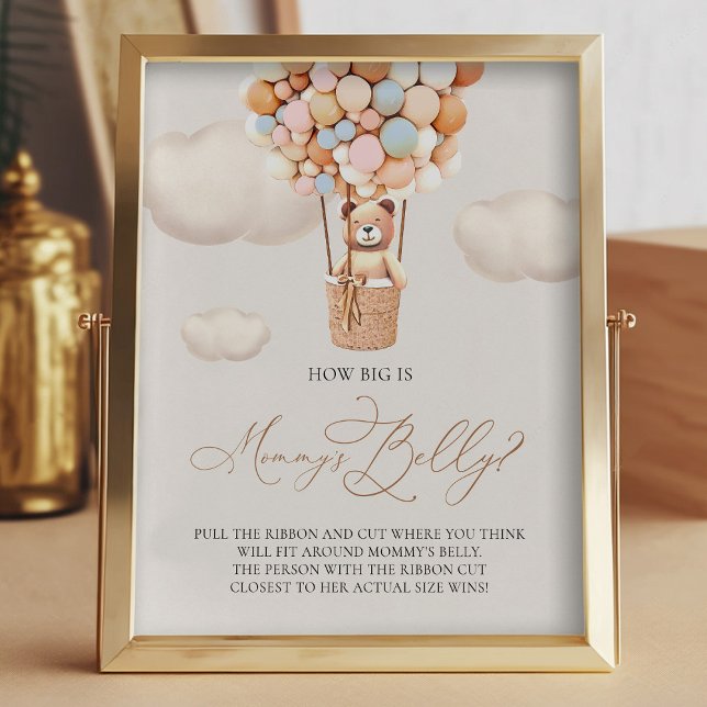 Bear Balloons - How big is Mummy's Belly - Sign (Creator Uploaded)