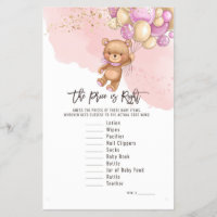 Bear Balloons Right Price | Baby Shower Game