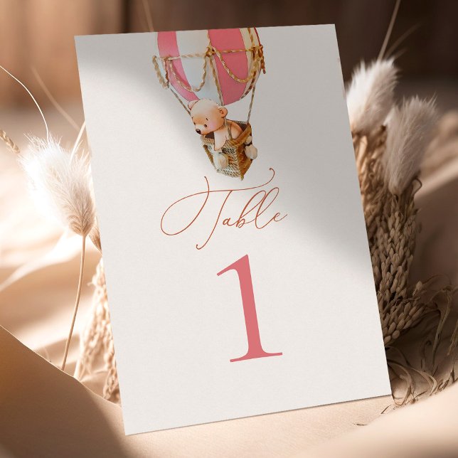 Bear Balloons Table Number (Creator Uploaded)