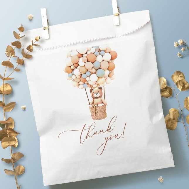 Bear Balloons We Can Bearly Wait! Baby Shower Gift Favour Bag (Creator Uploaded)