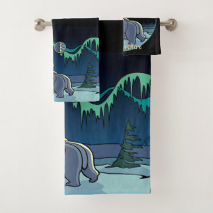 Bear Bath Towel Set Custom Polar Bear Towels