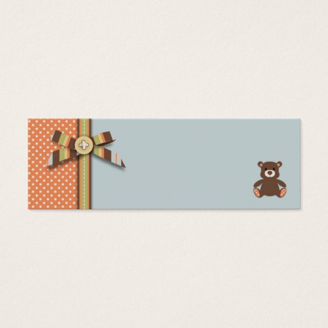 Bear Bear Boy Skinny Gift Tag B (Front)
