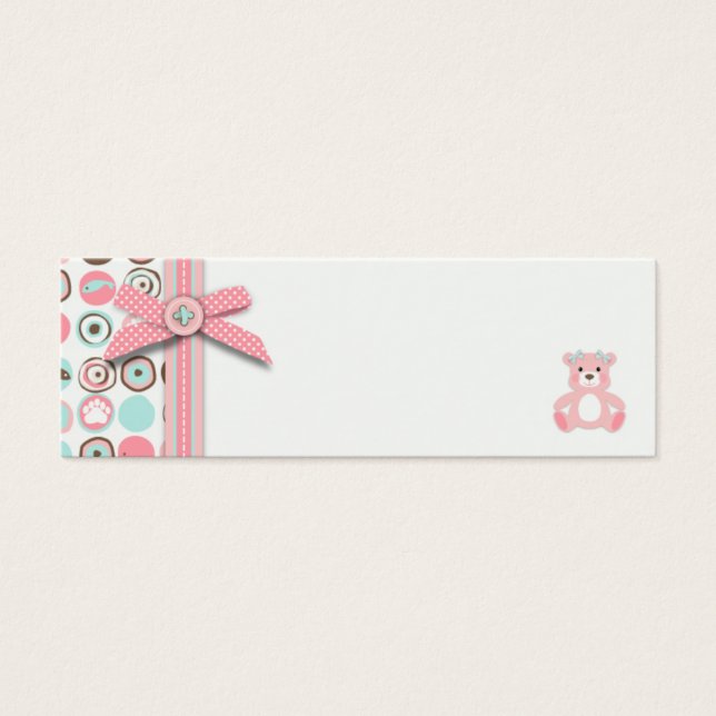 Bear Bear Girl Favour Tag (Front)