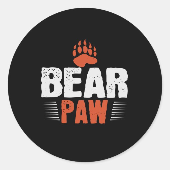 Bear - Bear Paw Classic Round Sticker (Front)