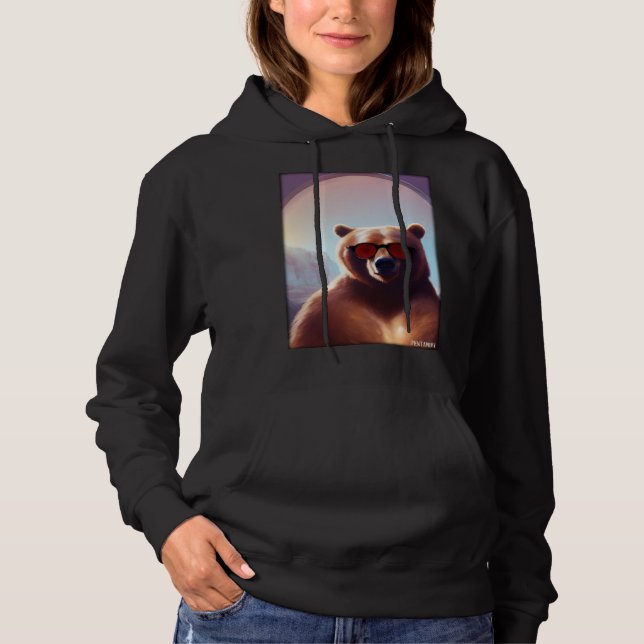 Bear Bear Sunglasses Wildlife Animals Zoo Forest Hoodie (Front)
