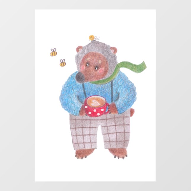 Bear, bees and cappuccino (Sheet)