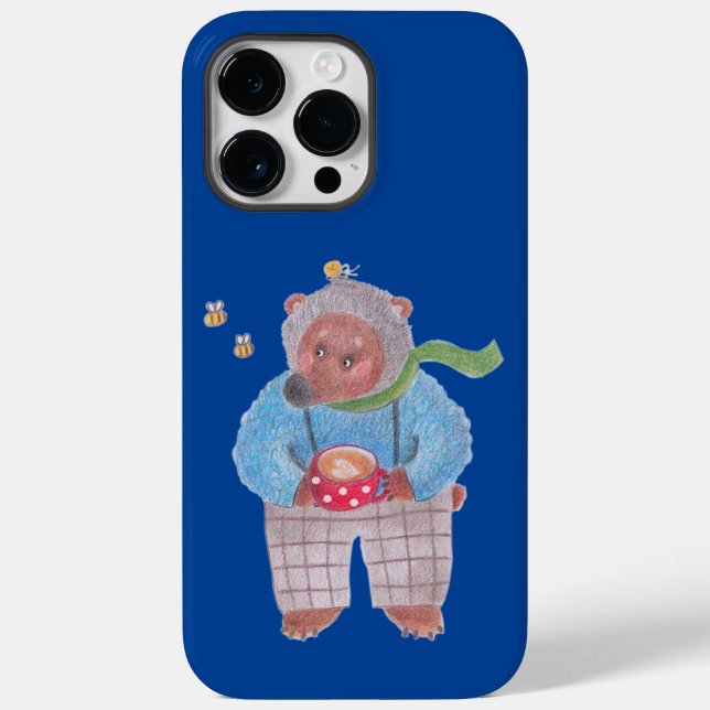 Bear, bees and cappuccino Case-Mate iPhone case (Back)