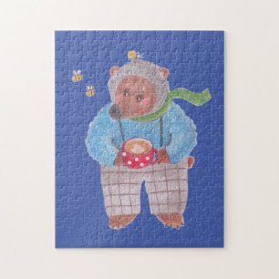 Bear, bees and cappuccino jigsaw puzzle