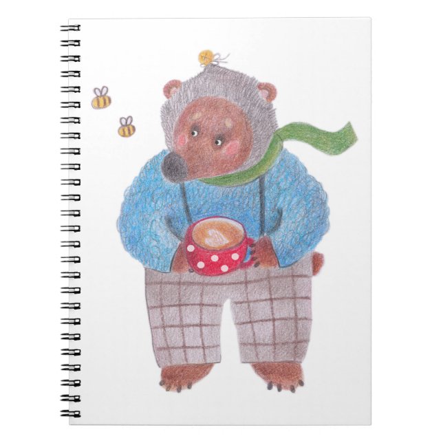 Bear, bees and cappuccino notebook (Front)