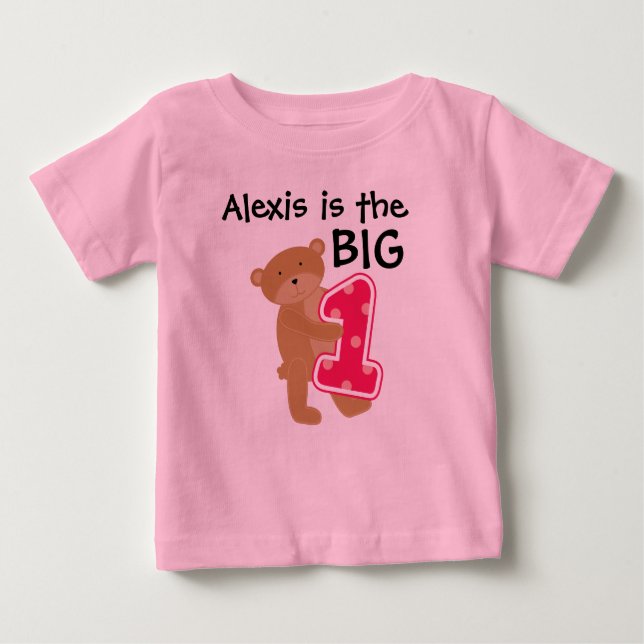Bear Big One Customisable Birthday T-shirt (Front)