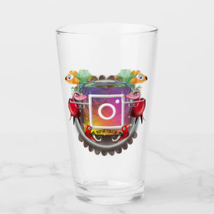 Bear birds Instagram logo Glass