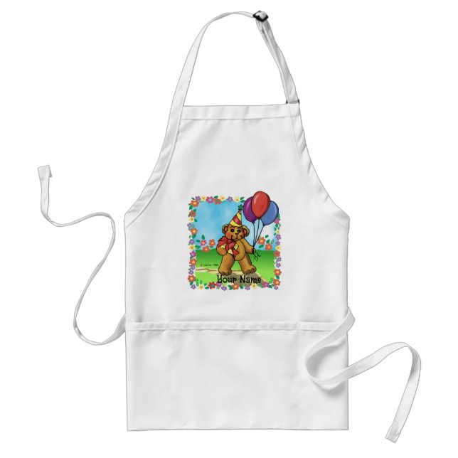 Bear Birthday Party aprons (Front)