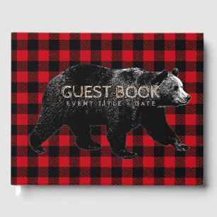 Bear Birthday Party Event Lumberjack Guest Book