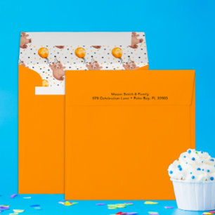 Bear Birthday Party Themed  Envelope