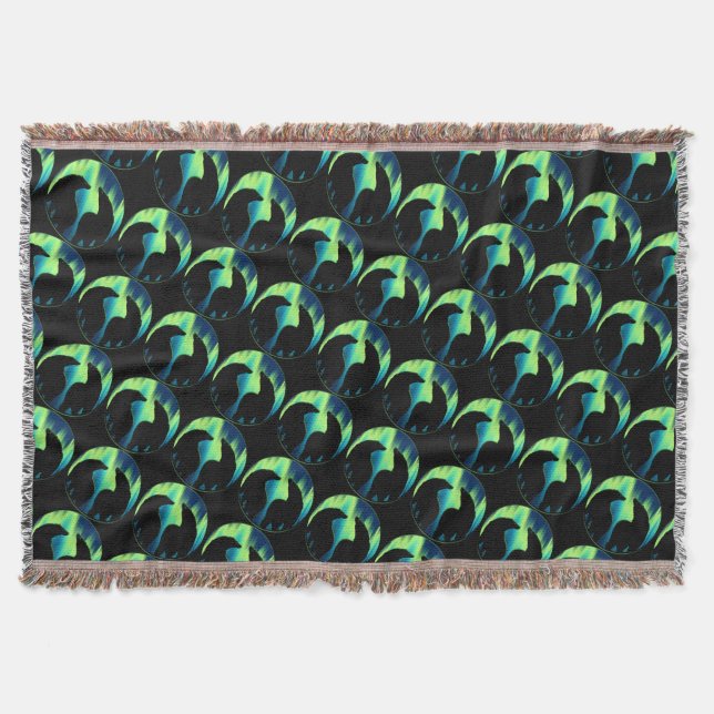 Bear Blanket Northern Lights Bear Throw Blanket (Front)