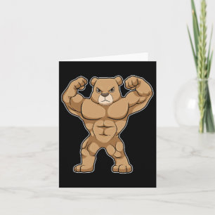 Bear Bodybuilder Bodybuilding Sports Card