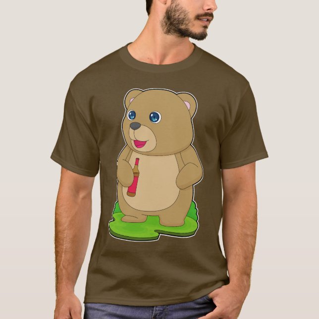 Bear Bottle Beer T-Shirt (Front)