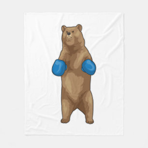 Bear Boxer Boxing gloves Fleece Blanket