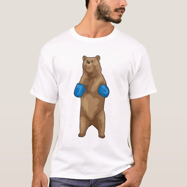 Bear Boxer Boxing gloves T-Shirt (Front)