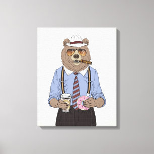 Bear Breakfast Canvas Print
