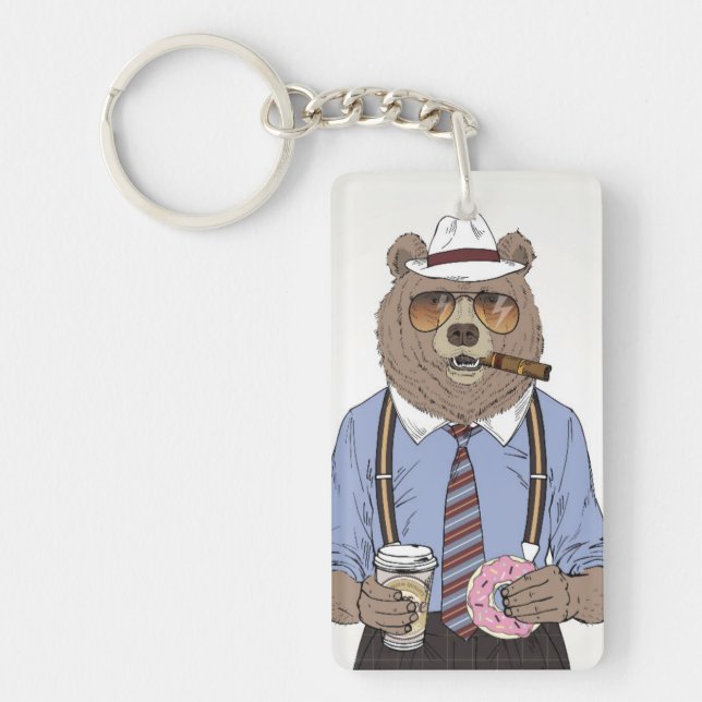 Bear Breakfast Key Ring (Front)