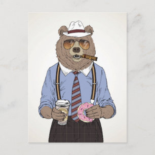 Bear Breakfast Postcard