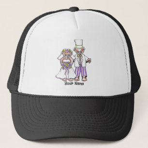 Bear Bride and Groom wedding hat