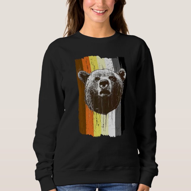 Bear Brotherhood Gay Pride Gay Flag Lgbtq Bear Cul Sweatshirt (Front)