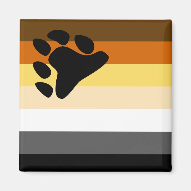 Bear Brotherhood Pride Flag Magnet (Front)