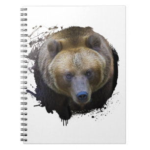 Bear Brown Grizzly Animal Life Wild Jungle Forest Notebook