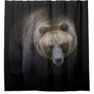 Bear Brown Grizzly Animal Life Wild Jungle Forest Shower Curtain
