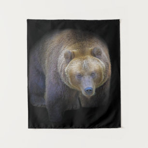 Bear Brown Grizzly Animal Life Wild Jungle Forest  Tapestry