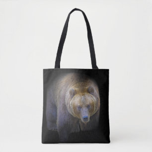 Bear Brown Grizzly Animal Life Wild Jungle Forest Tote Bag