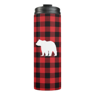 Bear Buffalo Check Mountain  Thermal Tumbler