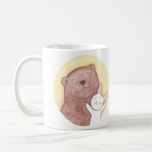 Bear & Bunny Happy Mug Cute Animal Graphic Mug