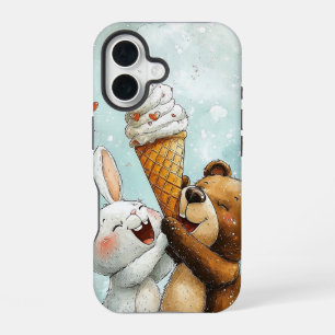 Bear Bunny Ice Cream Delight Cute Anime Phone Case