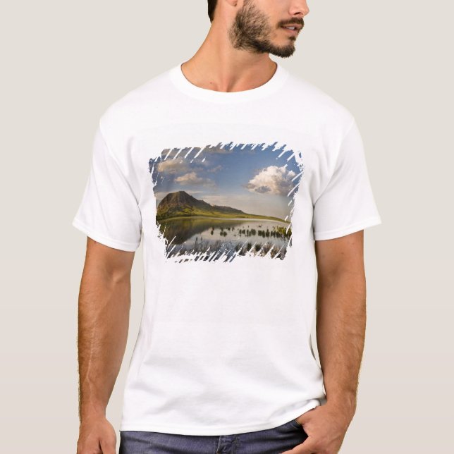Bear Butte reflects into Bear Butte Lake near T-Shirt (Front)