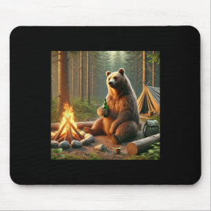 Bear Camping  Mouse Pad