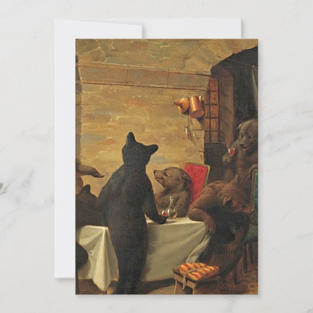 Bear Carousel By William Holbrook Beard Invitation (Front)